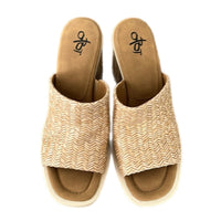 OTBT Bravura Raffia Sandal 10 Heeled Slip On Shoe