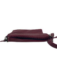 Wanderers Marseilles Woven Crossbody Clutch Leather Bag Burgundy Classic