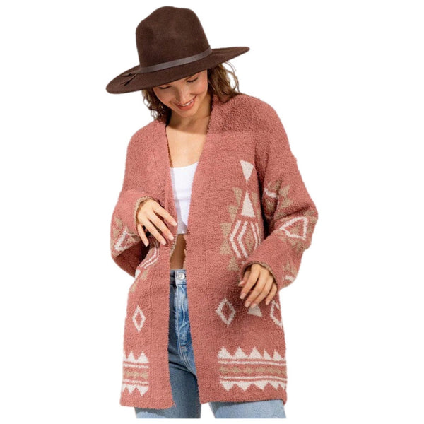 Aztec Blanket Cardigan by New In