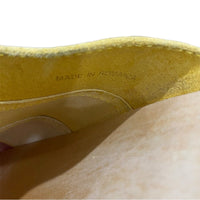 Swedish Hasbeens Clog Sandals 37 Yellow Leather