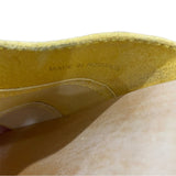 Swedish Hasbeens Clog Sandals 37 Yellow Leather