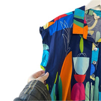 Uncle Frank Modern Mexicana Dress XL Cotton Colorful Abstract Shapes