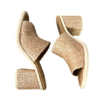 OTBT Bravura Raffia Sandal 10 Heeled Slip On Shoe