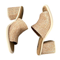 OTBT Bravura Raffia Sandal 10 Heeled Slip On Shoe