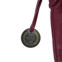 Wanderers Marseilles Woven Crossbody Clutch Leather Bag Burgundy Classic