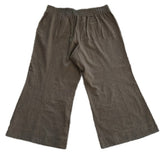 Ivy Jane Linen Pants L Brown Slouch Pocket Wide Leg Cinnamon