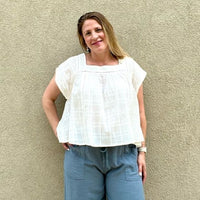 Easel Cotton Voile Top