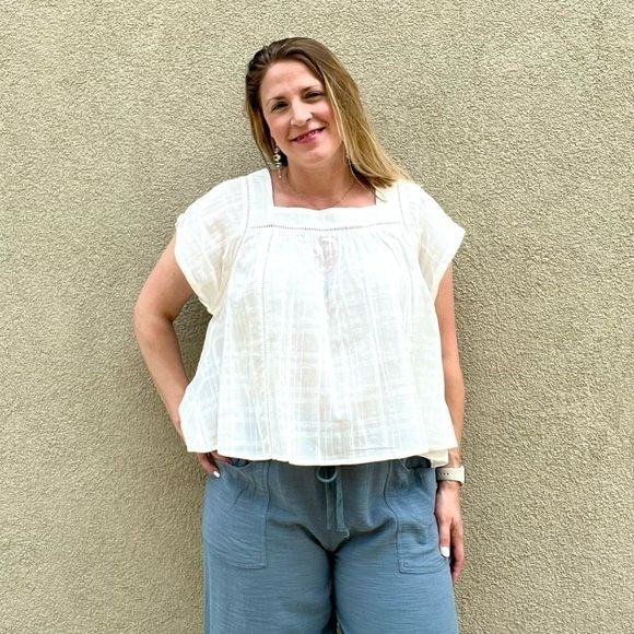 Easel Cotton Voile Top