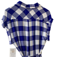 Rails Flannel Mini Dress Small Plaid Checker Shirt Short Sleeve