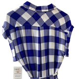 Rails Flannel Mini Dress Small Plaid Checker Shirt Short Sleeve