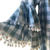 Voom Gingham Dress M New Off Shoulder Mini Boho Joy Han USA