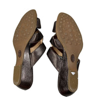 Söfft Brown Leather Beaded Sandals Size 9M Radella Shoes Slides