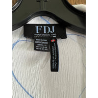 FDJ White Hearts Button Up Shirt Sz 12 Blouse