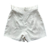 Mulla Pleated Shorts M New Ivory High Waist