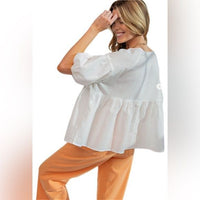 Easel Cotton Babydoll Top