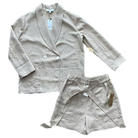 Current Air Blazer Shorts Set Small New Beige