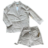 Current Air Blazer Shorts Set Small New Beige
