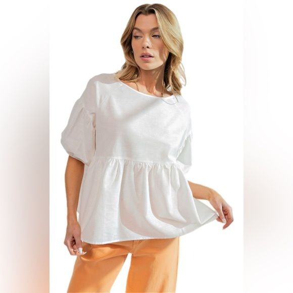 Easel Cotton Babydoll Top