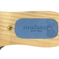 Sundance Leather Clogs 36 Wooden Sandals Shoes Spain