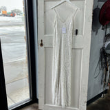 Lulus Truly Dedicated Maxi Dress Small New Ivory Shiny Sequin Sleeveless Wedding