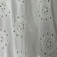Ivy Jane Eyelet Tiered Midi Skirt Small White Cotton Full A-Line