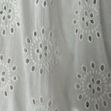 Ivy Jane Eyelet Tiered Midi Skirt Small White Cotton Full A-Line