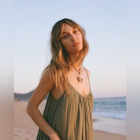 Z Supply Tiana Midi Dress Olive Branch