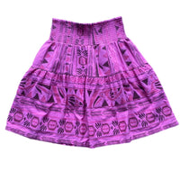 Ivy Jane Jacquard Striped Skirt Large Smocked Waist Tiered