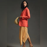 Anthropologie Dolan Linen Boyfriend Blazer XXS New Coral