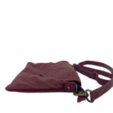 Wanderers Marseilles Woven Crossbody Clutch Leather Bag Burgundy Classic