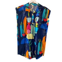 Uncle Frank Modern Mexicana Dress XL Cotton Colorful Abstract Shapes