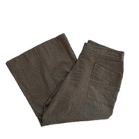 Ivy Jane Linen Pants L Brown Slouch Pocket Wide Leg Cinnamon