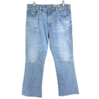 AG Adriano Goldschmied Jodi Crop Jeans 31 High Rise Light Wash