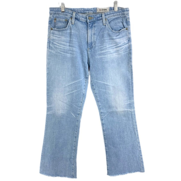 AG Adriano Goldschmied Jodi Crop Jeans 31 High Rise Light Wash