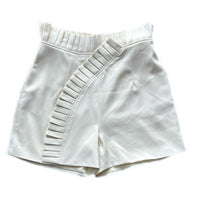 Mulla Pleated Shorts M New Ivory High Waist