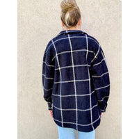 Z Supply Plaid Tucker Shirt Jacket in Washed Black