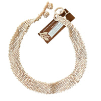 Ostrich Shell Collar Beaded Necklace New Hand Made Fair Trade Skoonhead Namibia