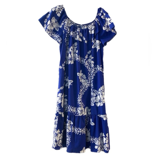 Hilo Hattie Hawaiian Dress XL Midi Floral Cotton Retro