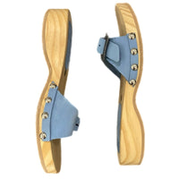 Sundance Leather Clogs 36 Wooden Sandals Shoes Spain