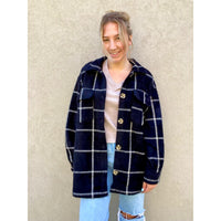 Z Supply Plaid Tucker Shirt Jacket in Washed Black