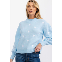 Heart Embroidered Sweater by Sugarlips