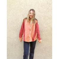 Easel Mineral Washed Jacket Orange