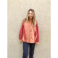 Easel Mineral Washed Jacket Orange