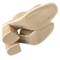 OTBT Bravura Raffia Sandal 10 Heeled Slip On Shoe