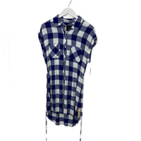 Rails Flannel Mini Dress Small Plaid Checker Shirt Short Sleeve