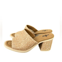 OTBT Bravura Raffia Sandal 10 Heeled Slip On Shoe