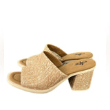 OTBT Bravura Raffia Sandal 10 Heeled Slip On Shoe