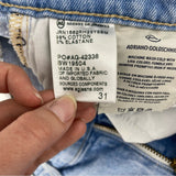 AG Adriano Goldschmied Jodi Crop Jeans 31 High Rise Light Wash