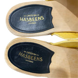 Swedish Hasbeens Clog Sandals 37 Yellow Leather