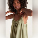 Z Supply Tiana Midi Dress Olive Branch